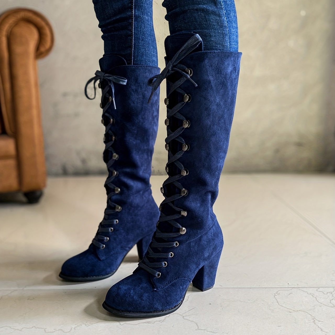 Bottes hautes à la mode