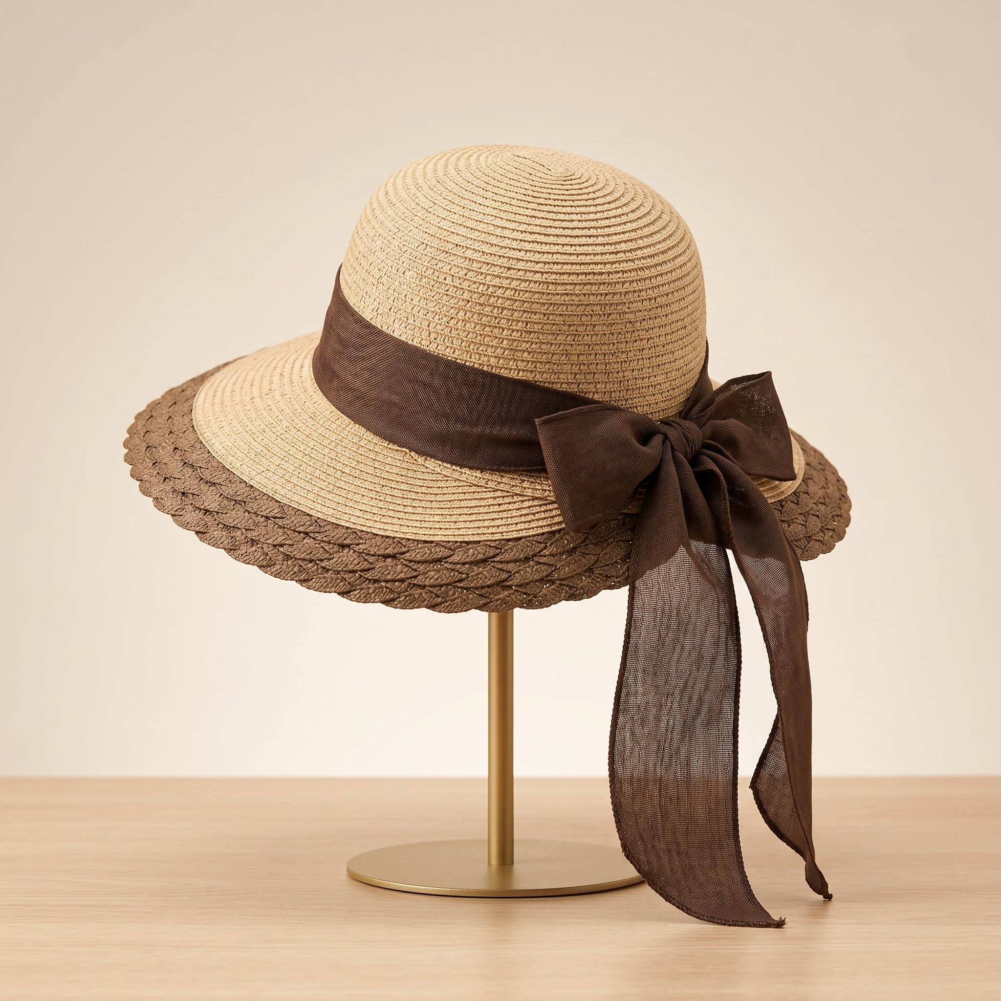 Chapeau de soleil Isabelle à bordure en dentelle