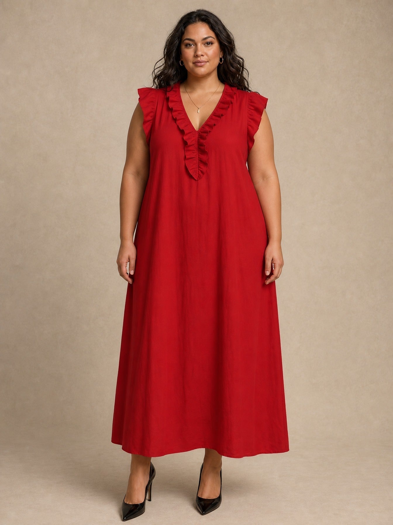 Robe longue Sienna à volants