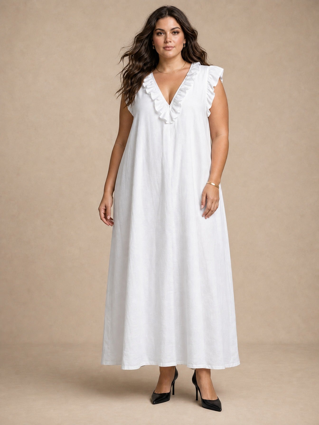 Robe longue Sienna à volants