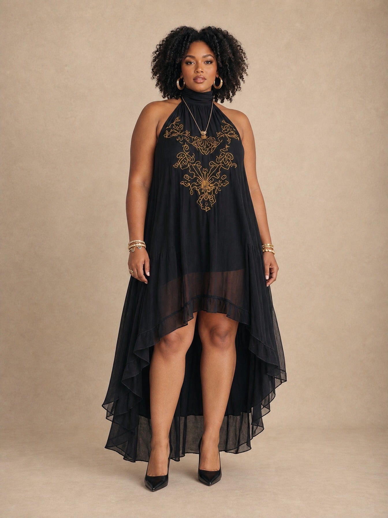 Robe longue brodée Zahara