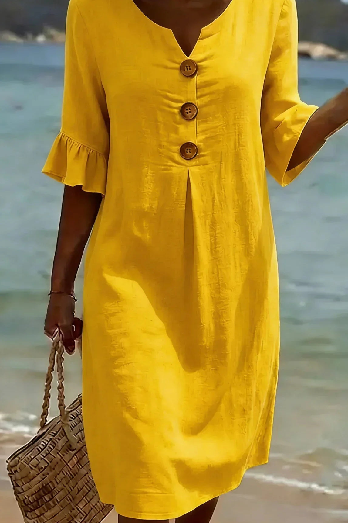 Radmila™ | Robe longue texturée à manches longues