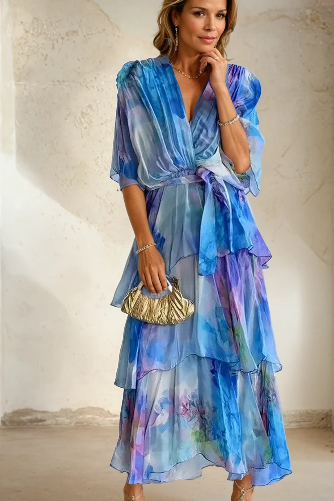 Stella & Grace™ |Robe d'été fleurie superposée