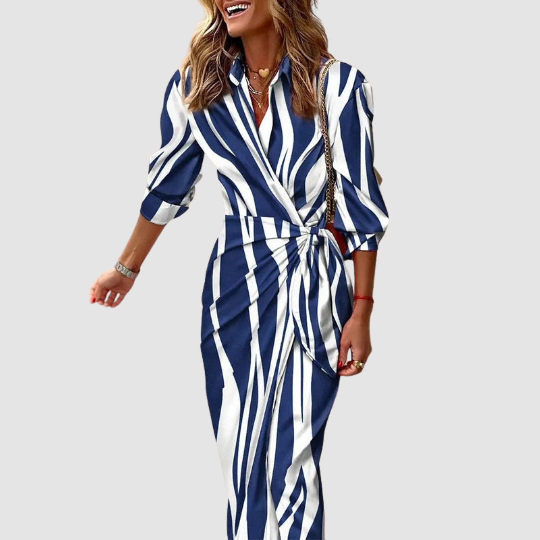 Robe Élégante Rayée Cecilia™