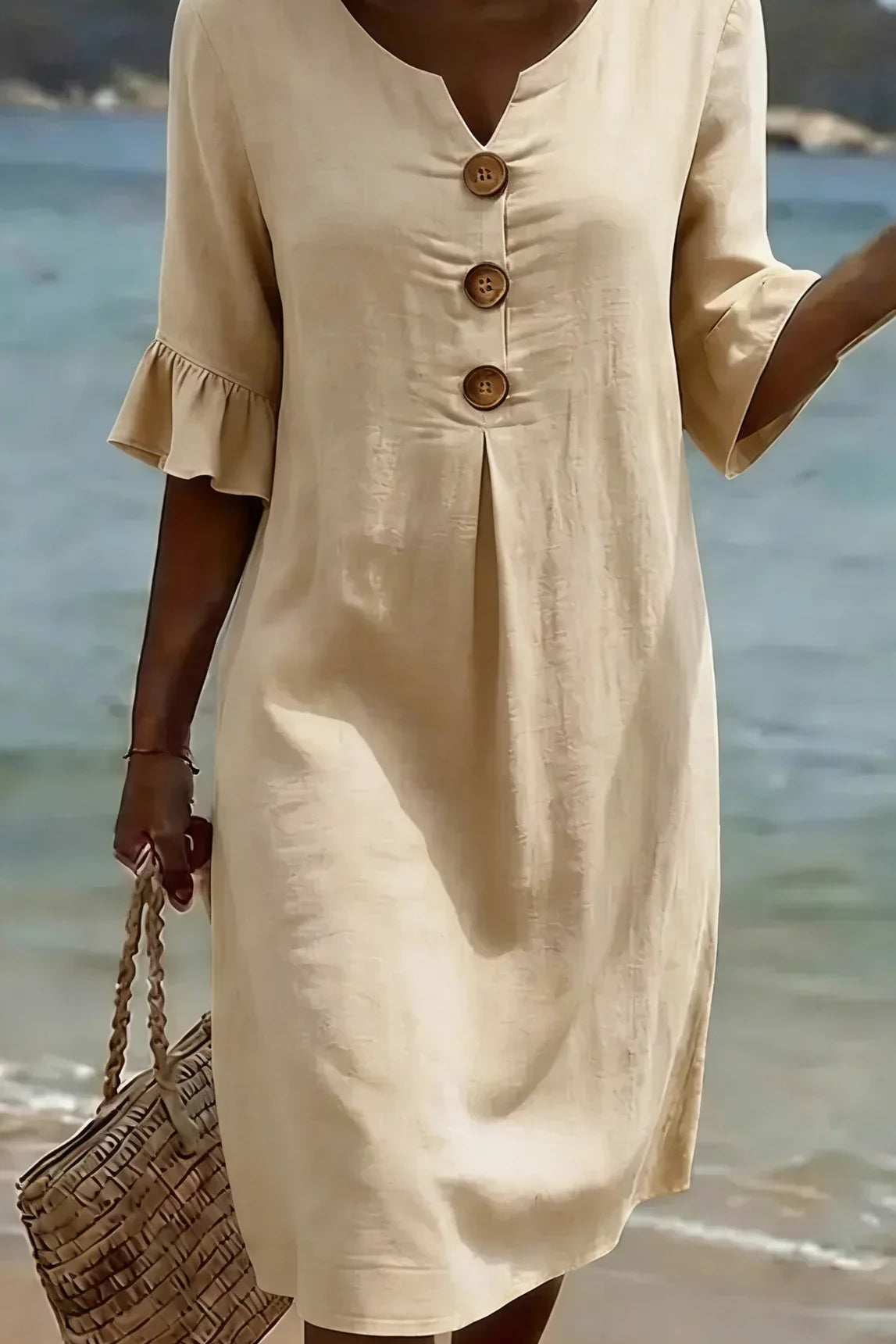 Radmila™ | Robe longue texturée à manches longues
