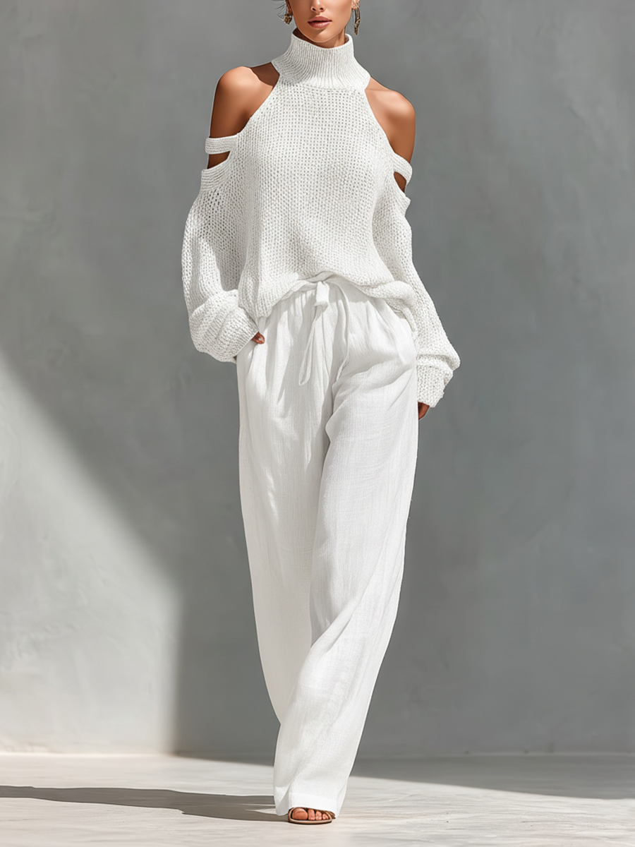 Eleanor | Ensemble maille et pantalon large