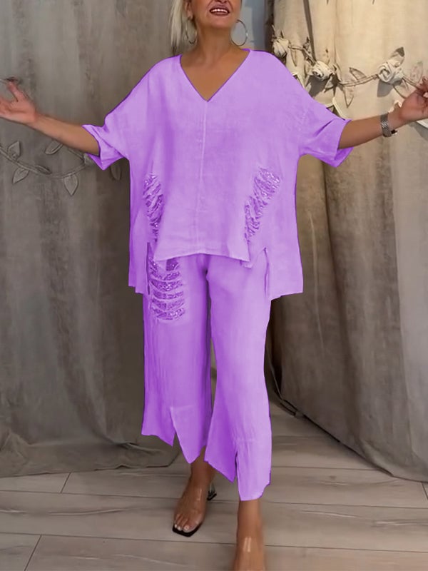 Bianca | Ensemble d'été deux pièces élégant pour les jours ensoleillés