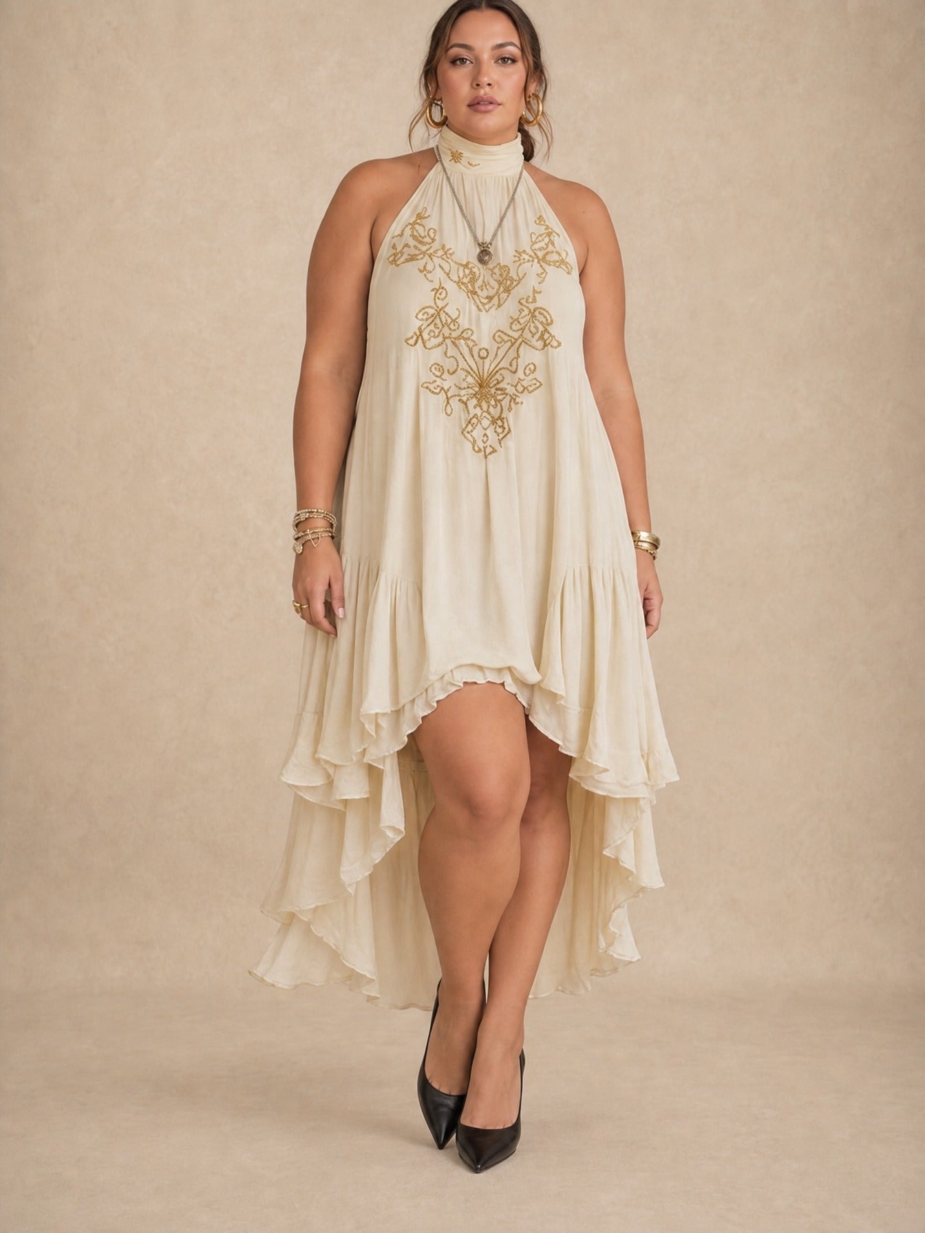 Robe longue brodée Zahara