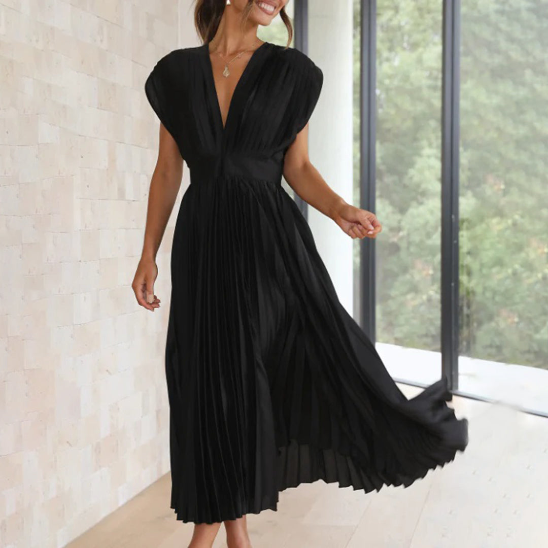 Stella & Grace™ | Robe midi plissée intemporelle