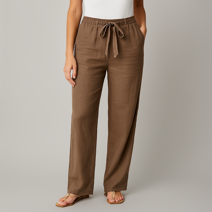 Lorraine – Pantalon fluide à taille nouée