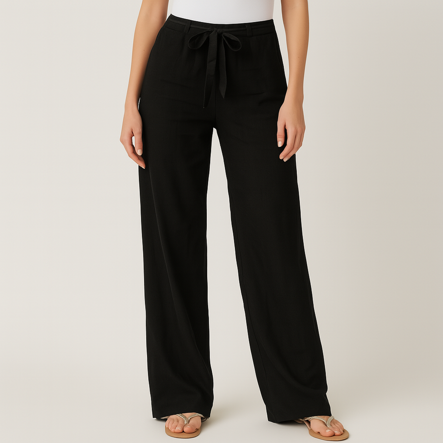Lorraine – Pantalon fluide à taille nouée