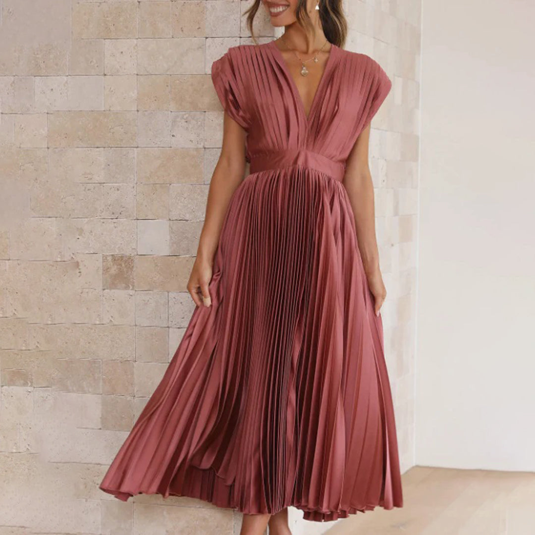 Stella & Grace™ | Robe midi plissée intemporelle