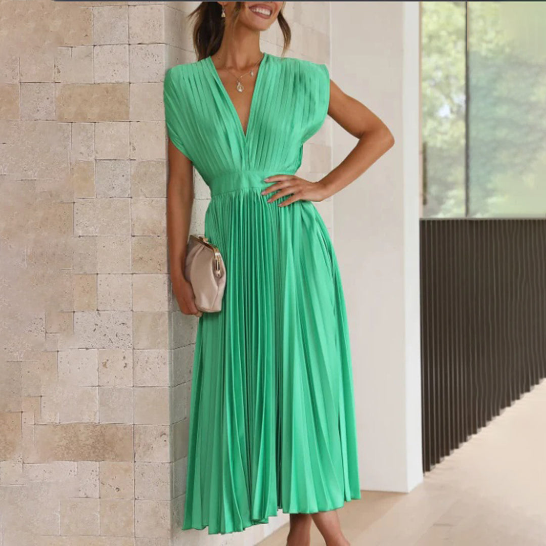 Stella & Grace™ | Robe midi plissée intemporelle