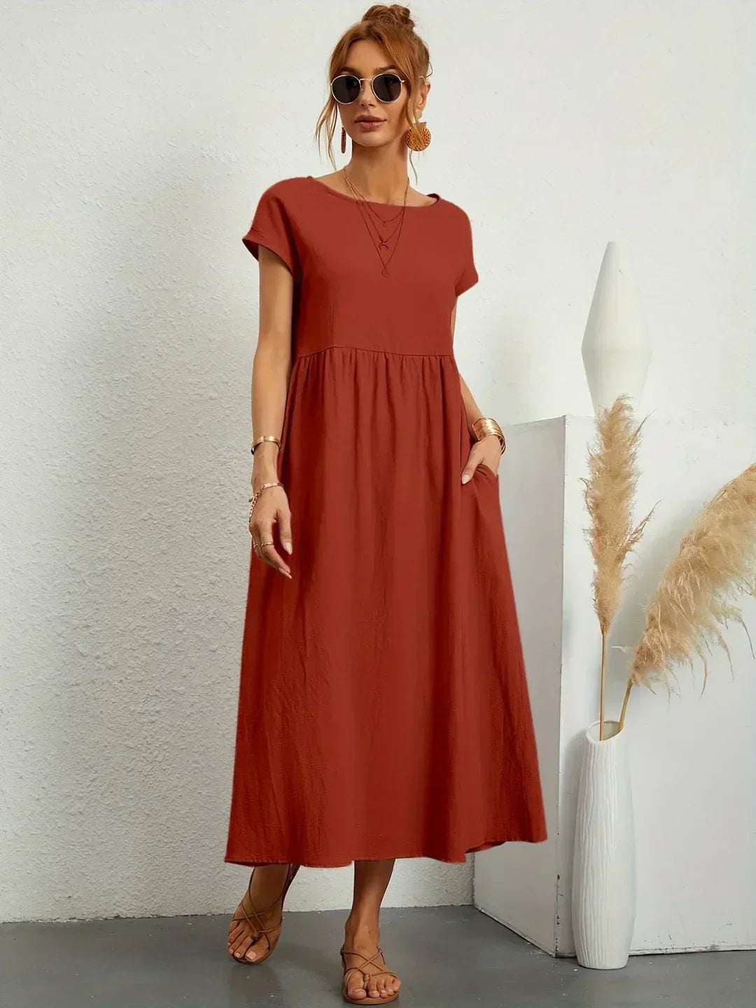 Ursina™ | Robe midi fluide
