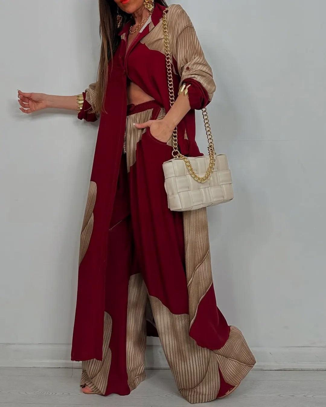 Ensemble Trisha patchwork col en V