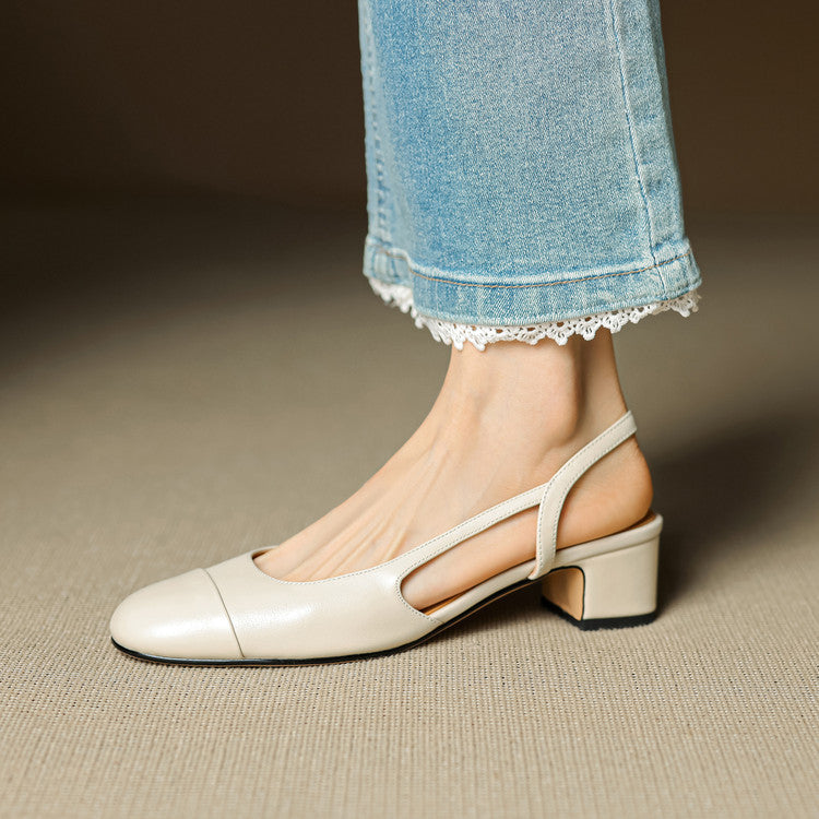 Escarpins en cuir véritable