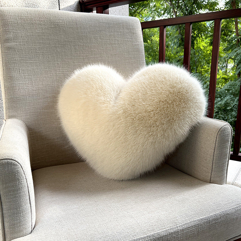 Oreiller en peluche Cœur moelleux