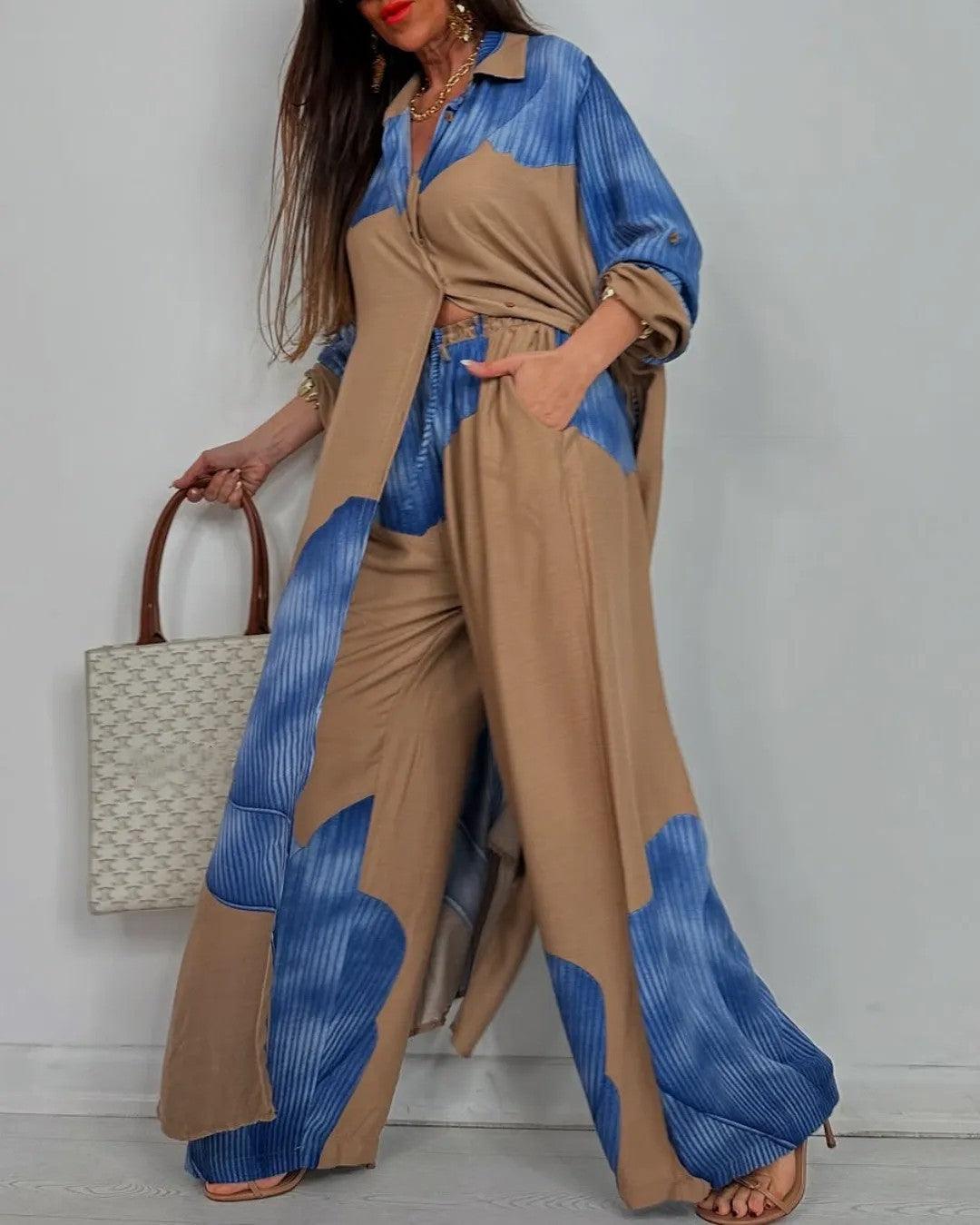 Ensemble Trisha patchwork col en V