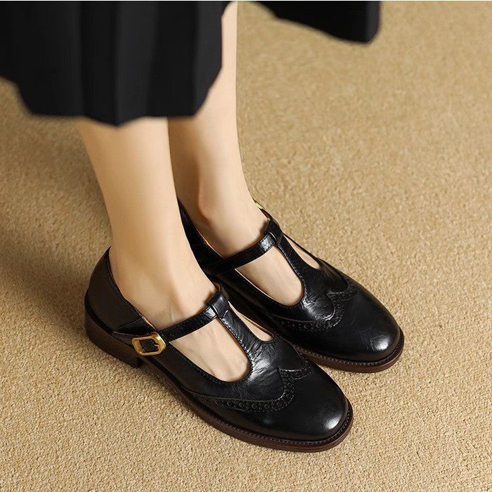 Chaussures Mary Jane confortables à bride en T de style rétro