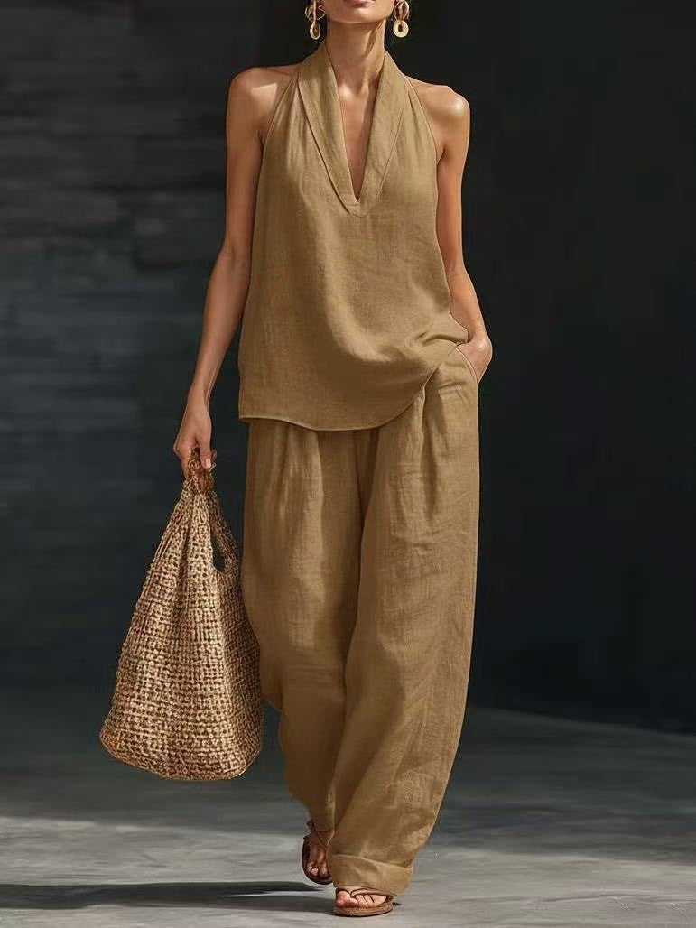 Zoë™ | Ensemble sans manches avec pantalon large
