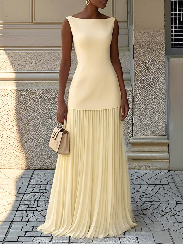Serena | Robe longue plissée