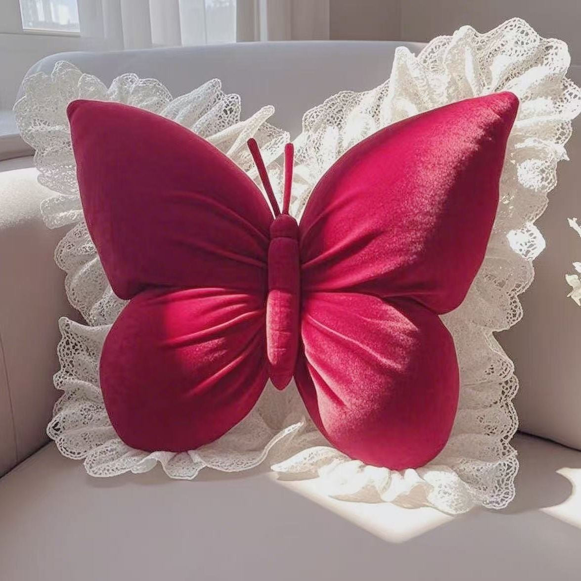 Coussin décoratif papillon