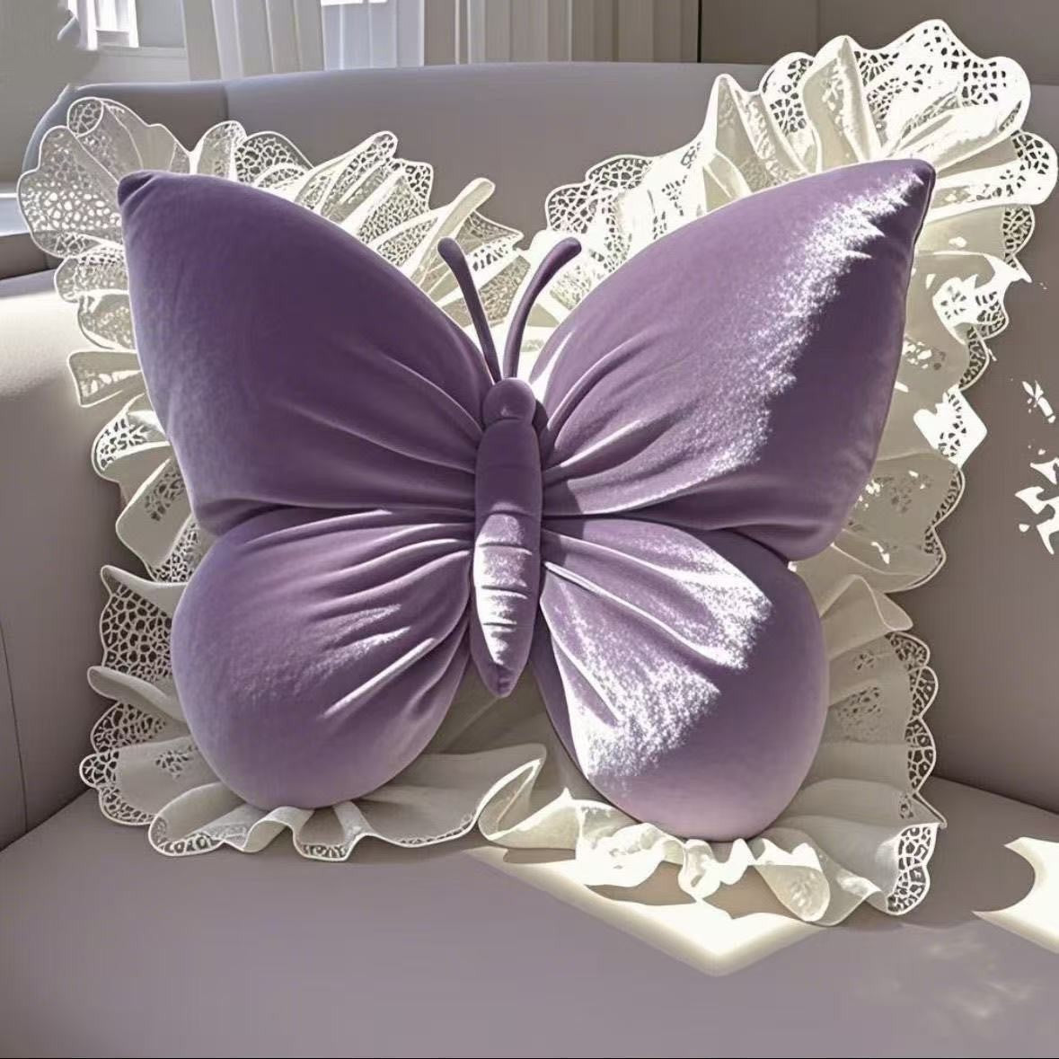 Coussin décoratif papillon