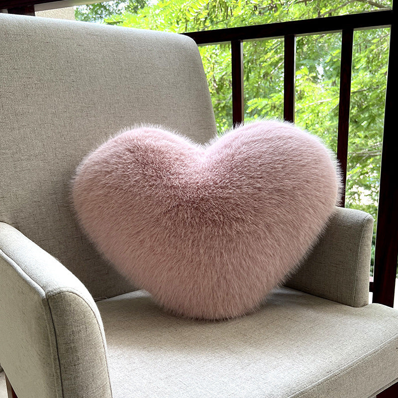 Oreiller en peluche Cœur moelleux