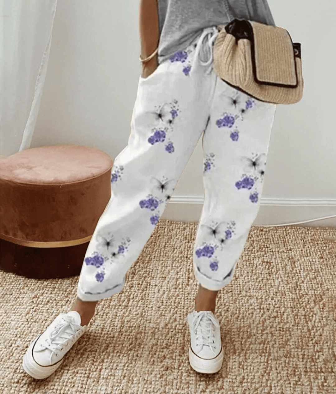 Alison – Pantalon imprimé décontracté