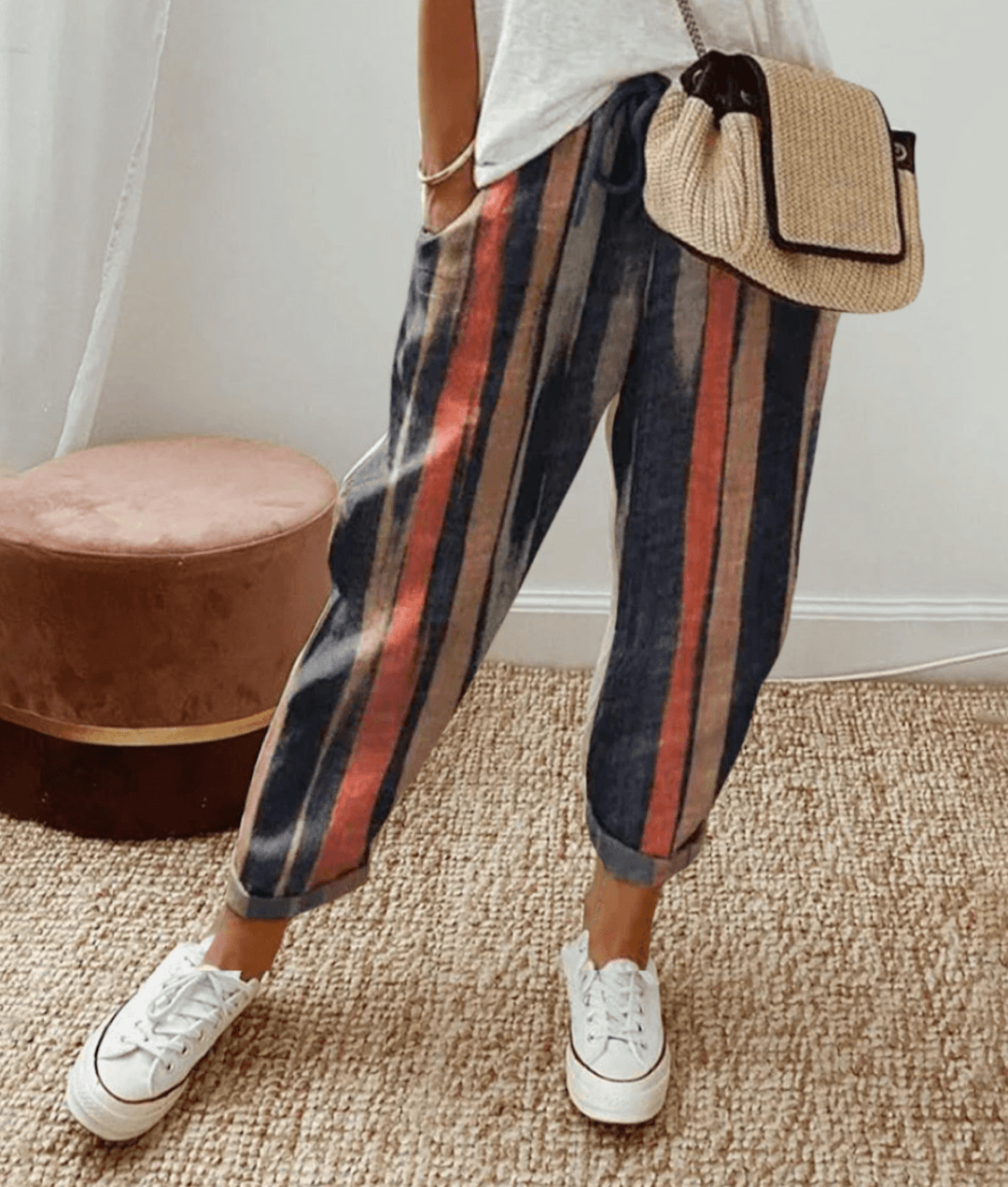 Alison – Pantalon imprimé décontracté