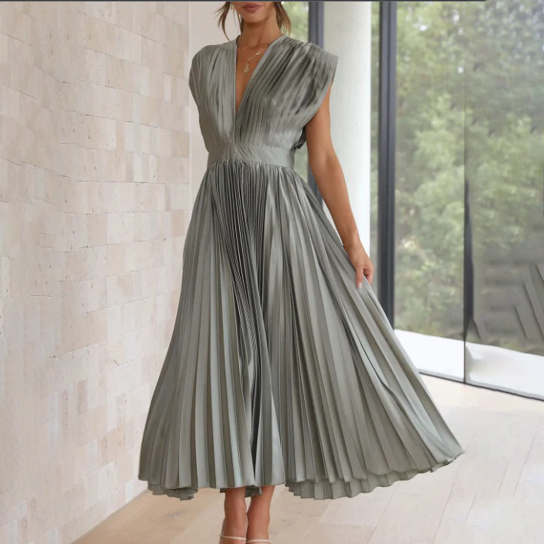 Stella & Grace™ | Robe midi plissée intemporelle