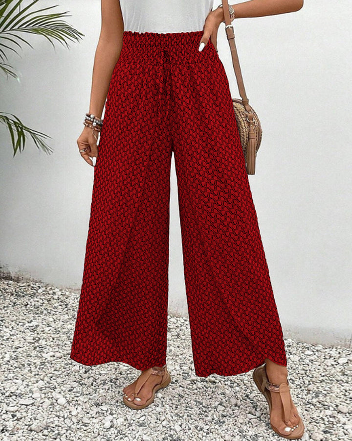 Catherine – Pantalon large smocké