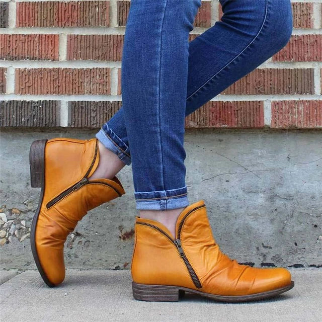 Boots femme zippées à la cheville