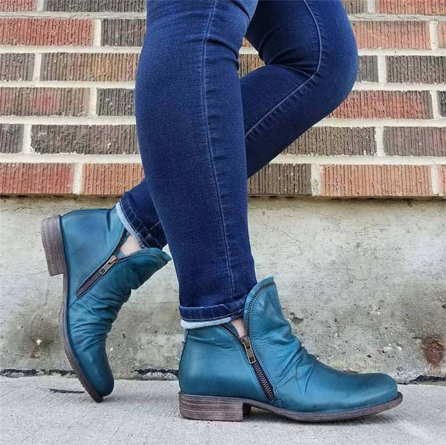 Boots femme zippées à la cheville