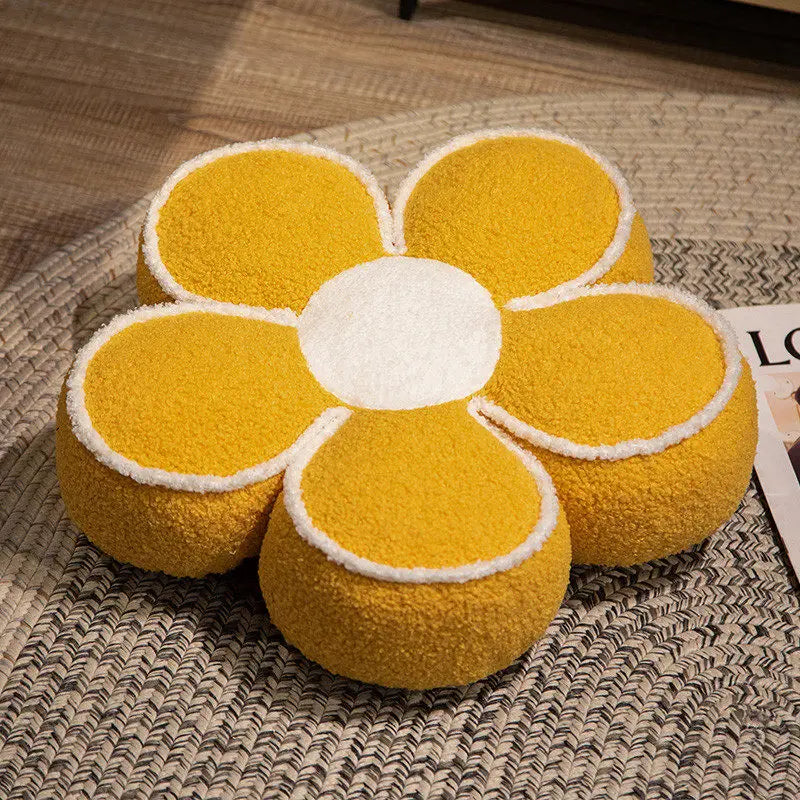 Coussins pétales en peluche