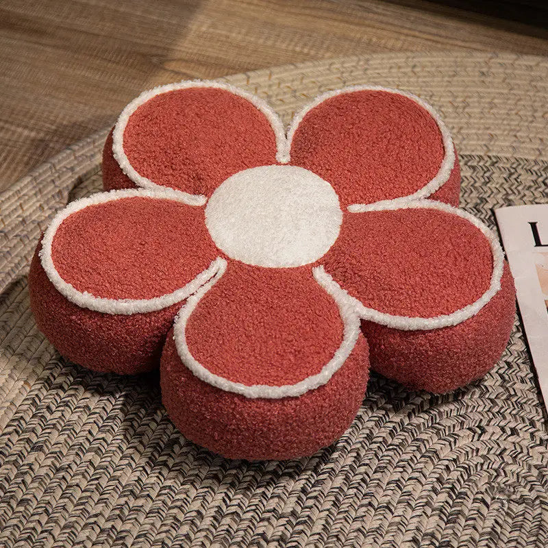 Coussins pétales en peluche