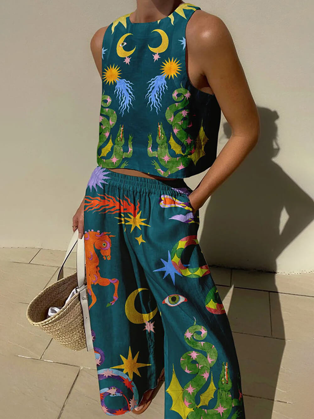 Ensemble caraco et pantalon à poches Ernest