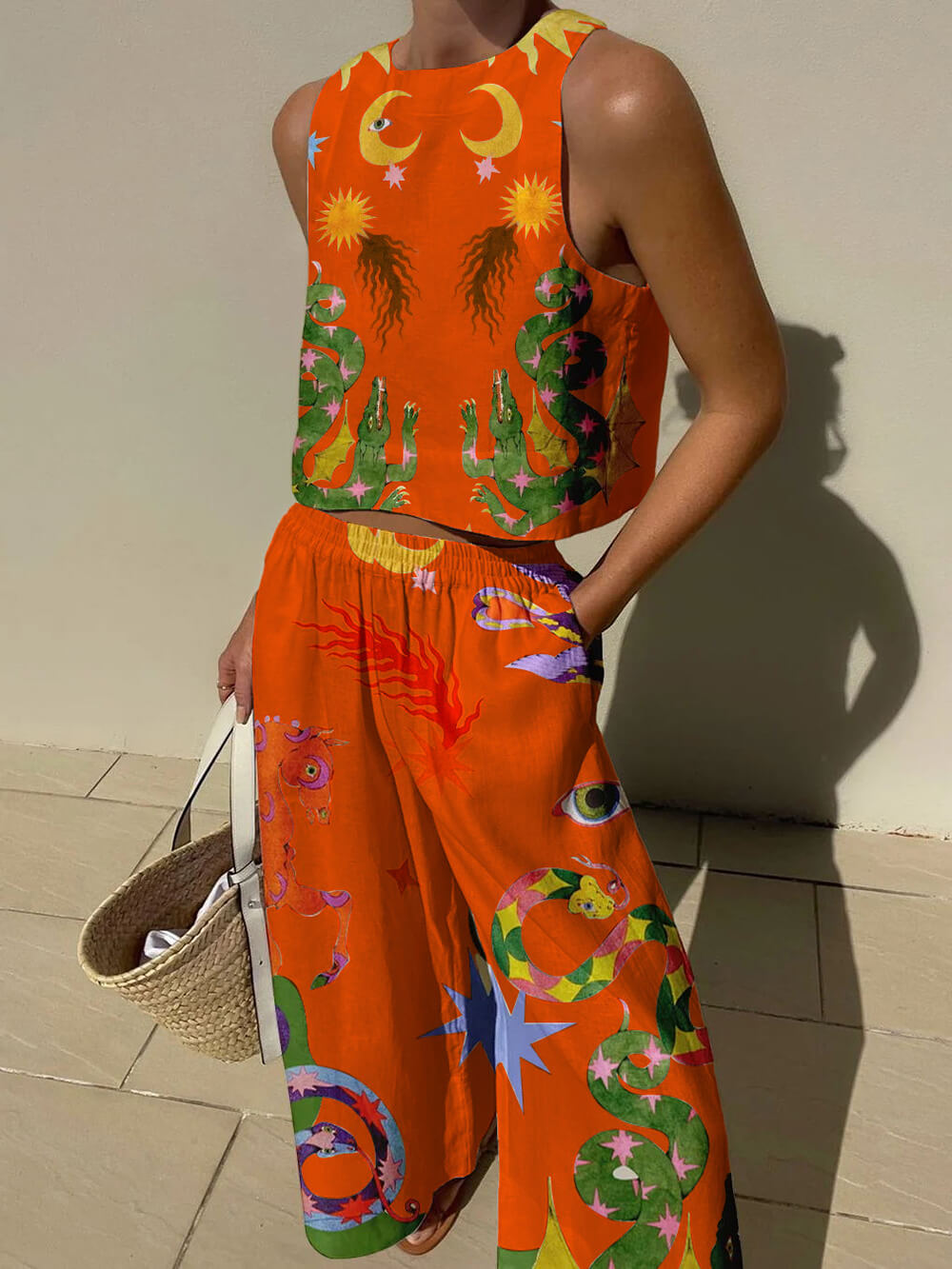 Ensemble caraco et pantalon à poches Ernest