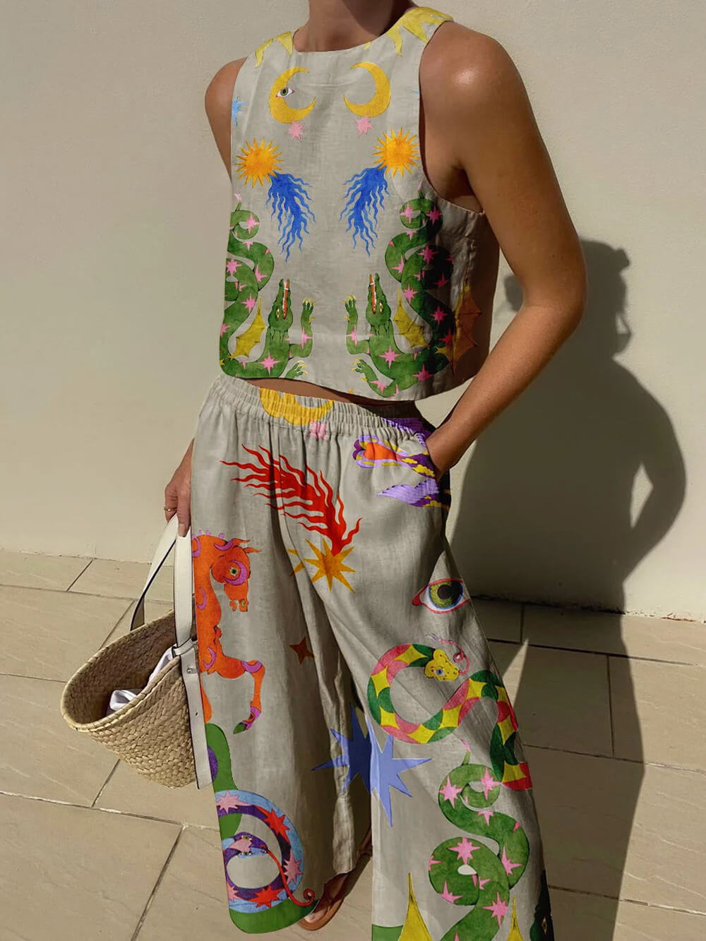 Ensemble caraco et pantalon à poches Ernest