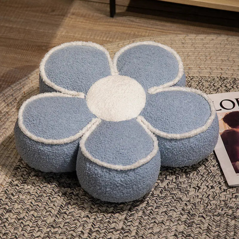 Coussins pétales en peluche