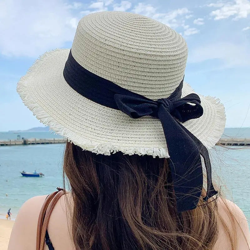 Chapeau de paille Rivera nœud papillon