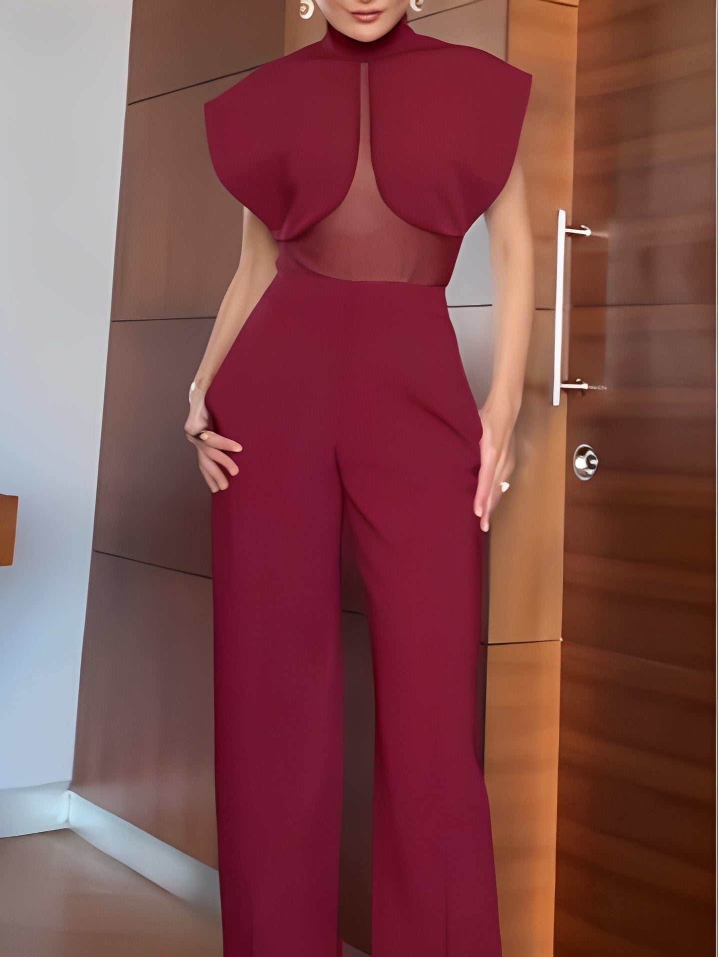 Ensemble Chona en maille transparente patchwork