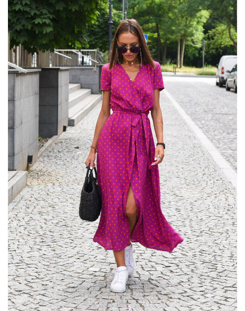 Judy | Robe florale élégante à col en V