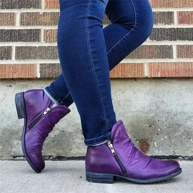Boots femme zippées à la cheville