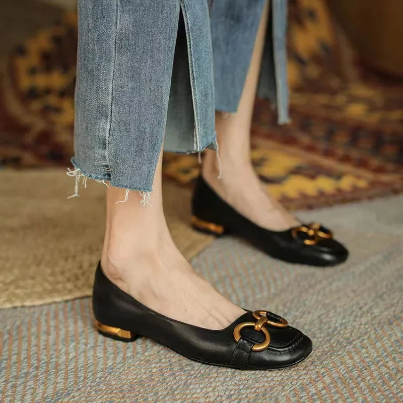 Sandales à talons bas