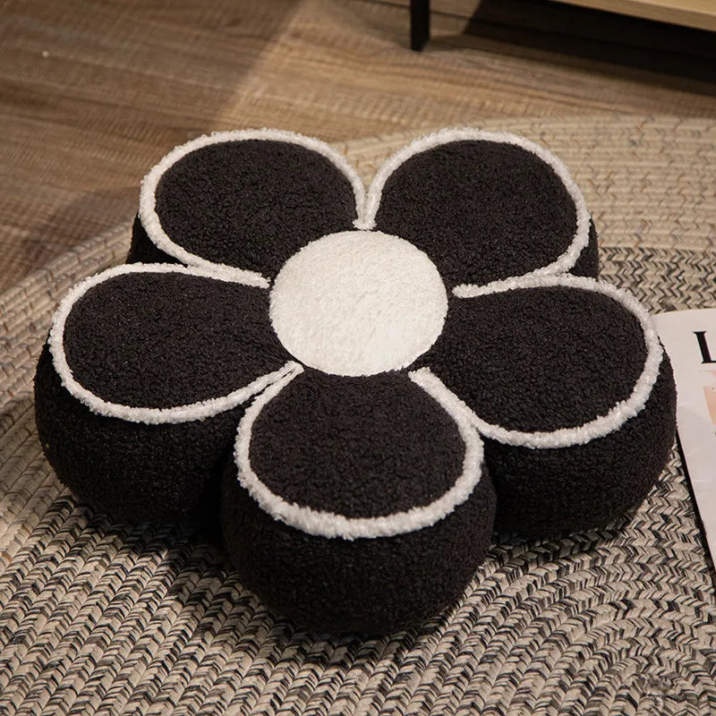 Coussins pétales en peluche