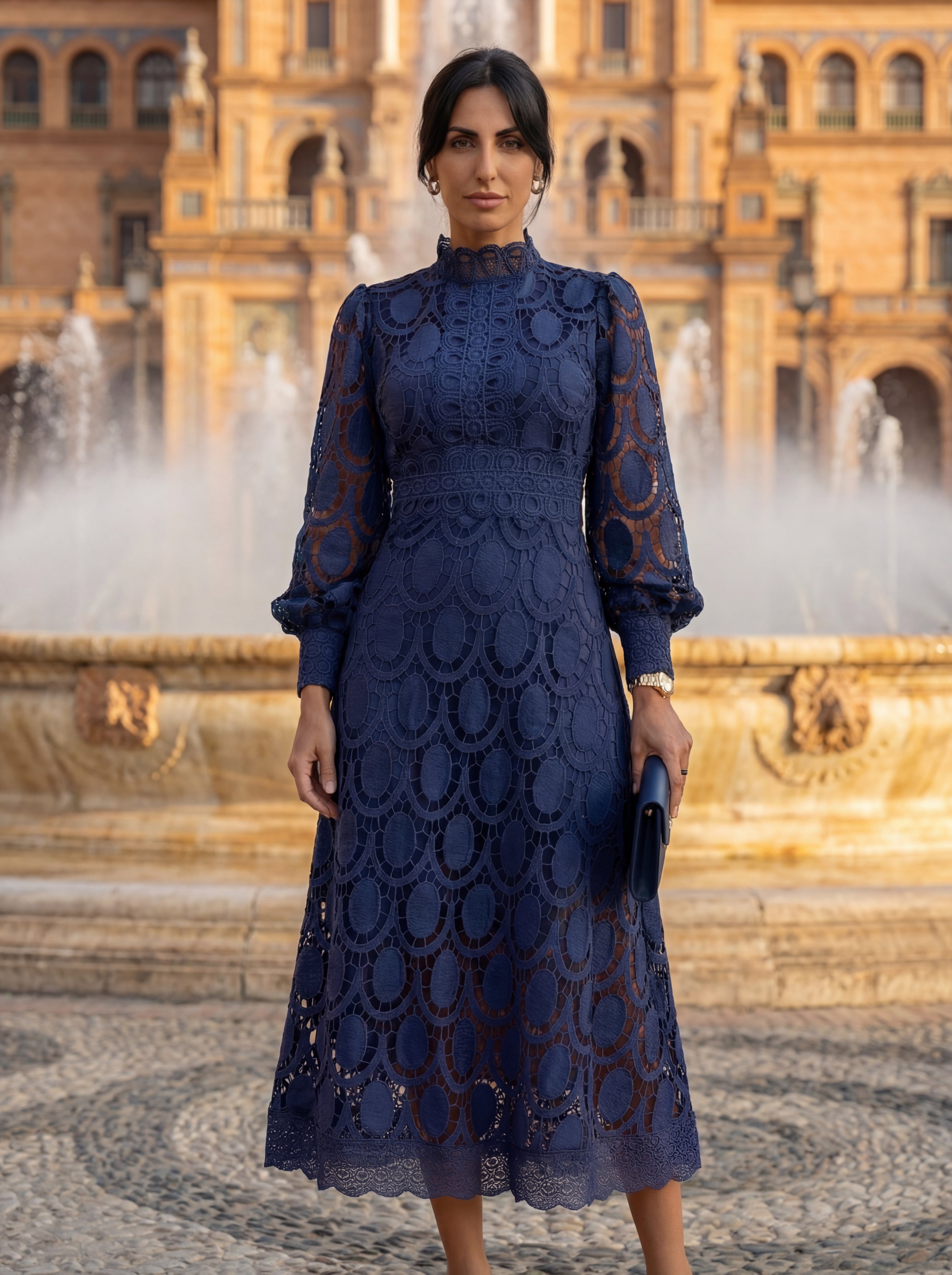 Carmona | Robe pull à col roulé et manches longues