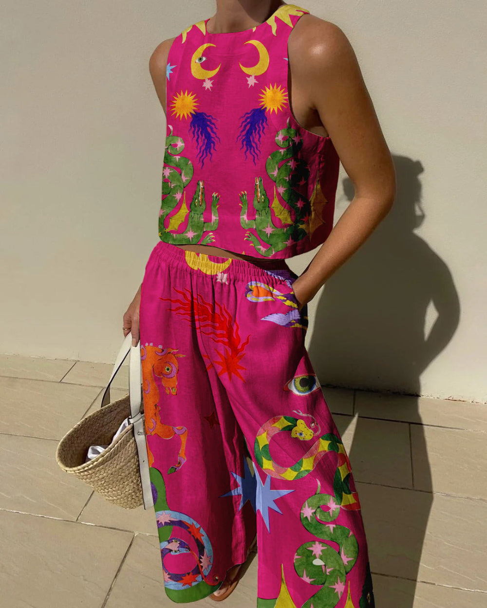 Ensemble caraco et pantalon à poches Ernest