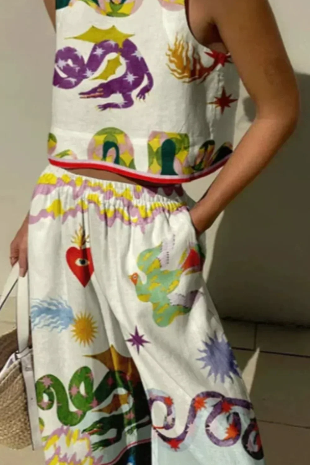 Ensemble caraco et pantalon à poches Ernest