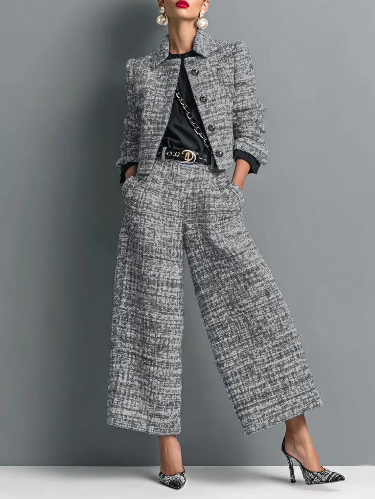 Ensemble Veste et Pantalon Tessa en Tweed